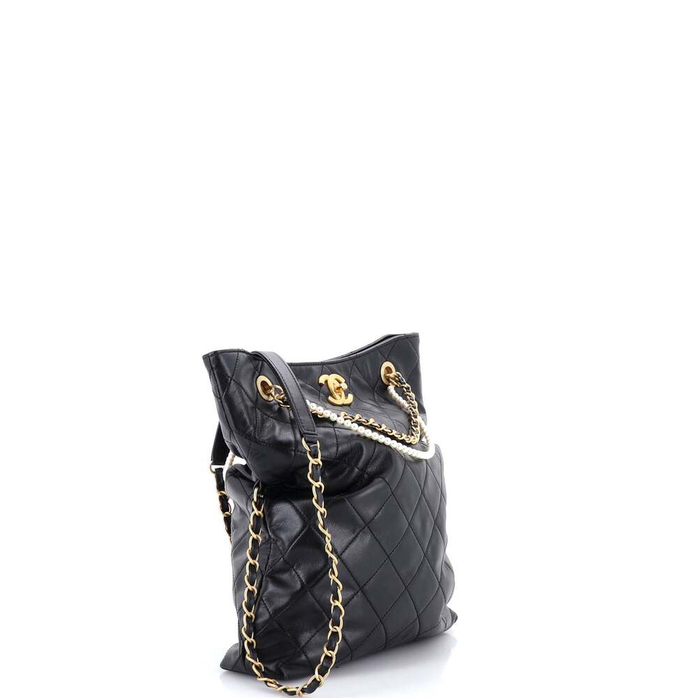 Chanel Pearl Strap Fold Over Shopping #242404C46B - Picture 2 of 8